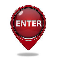 enter pointer icon on white background