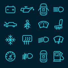 Car dashboard icons