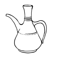 Antique jug, vector illustration