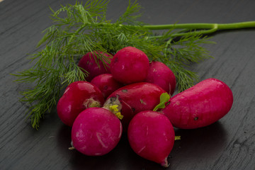 Radish with dill