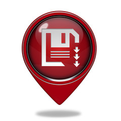Save pointer icon on white background