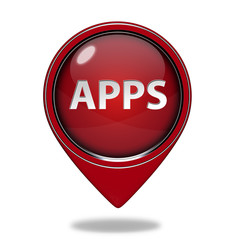 Apps pointer icon on white background
