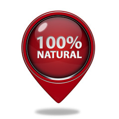 100% natural pointer icon on white background