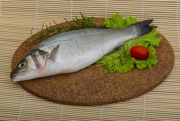 Raw seabass