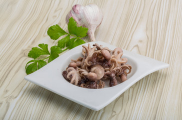Boiled octopus