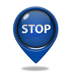 stop pointer icon on white background