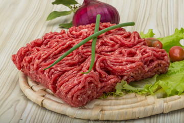 Raw minced beef