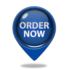 Order now pointer icon on white background