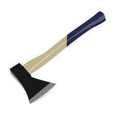  illustration of axe is isolated on white background