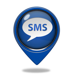 sms pointer icon on white background