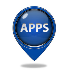 Apps pointer icon on white background