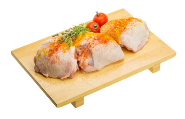 Raw chicken thigh