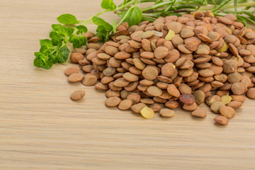 Raw lentils