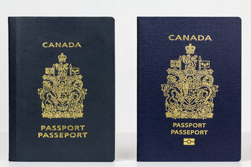 Old and new Canadian Passport