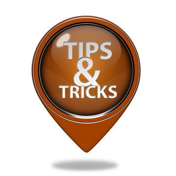 Tips & tricks pointer icon on white background