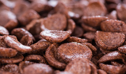 Chocolate cornklakes background