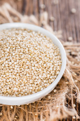 Bowl with uncooked Quinoa Seeds