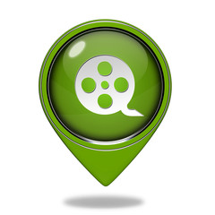 film pointer icon on white background