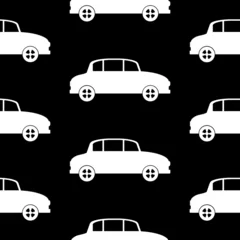 Papier Peint photo autocollant Course de voitures Car icon seamless pattern