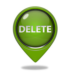 delete pointer icon on white background