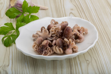 Boiled octopus