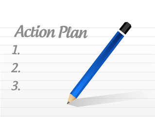 action plan list illustration design