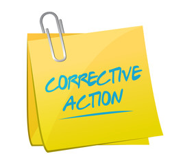 corrective action post memo illustration