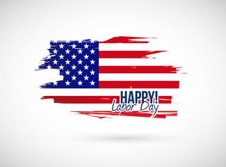 labor day holiday flag sign illustration