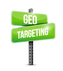 geo targeting street sign illustration