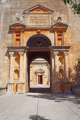 Entrance to the Orthodox monastery on the island of Crete.