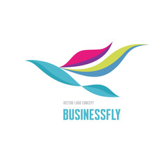 Fototapeta premium Businessfly - vector logo. Bird illustration. Logo template.