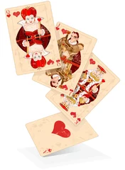 Stoff pro Meter Herzen spielen Karten © Anna Velichkovsky