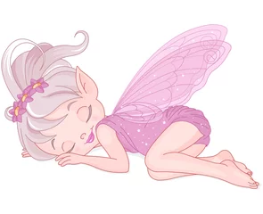 Deurstickers Sleeping pixy fairy © Anna Velichkovsky