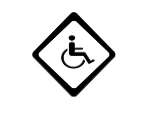 Signs disabled background,