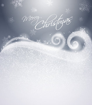 Christmas winter background - Silver