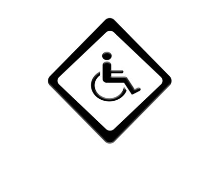 Signs disabled background,
