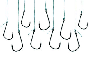 fishig hook isolated on white background
