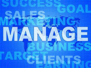 Manage Words Represents Directorate Head And Managing