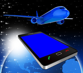 Book Flights Indicates Airline Plane And Reservation