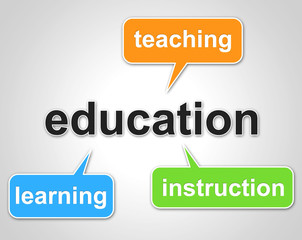 Education Words Represents Learning Tutoring And Schooling