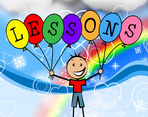 Lessons Balloons Represents Learning College And Train