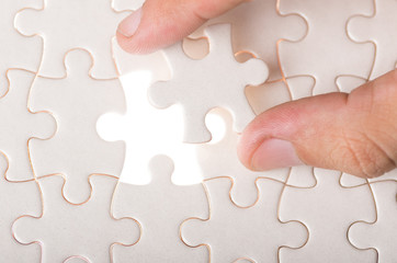 jigsaw puzzle with missing piece