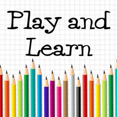 Naklejka premium Play And Learn Shows Free Time And Tutoring