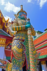 Fototapeta premium Giant Sculpture Demon Guardian at Grand Palace in Bangkok