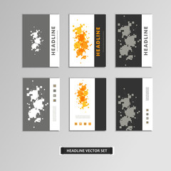 Vector cover book with colorful abstract spots