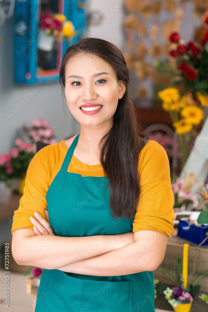 Wall mural shopkeeper