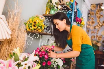 Peel and stick wall murals Flower shop Working at flower shop
