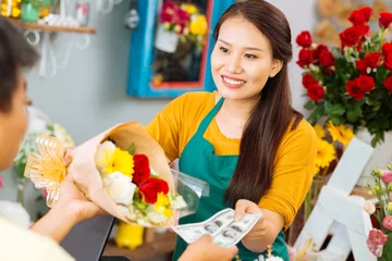 Papier Peint photo Lavable Fleuriste Selling flowers