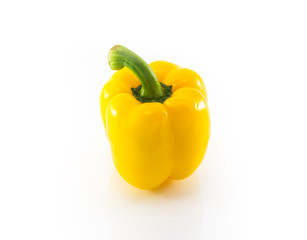 Yellow pepper isolated on white