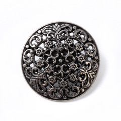 retro button on white background